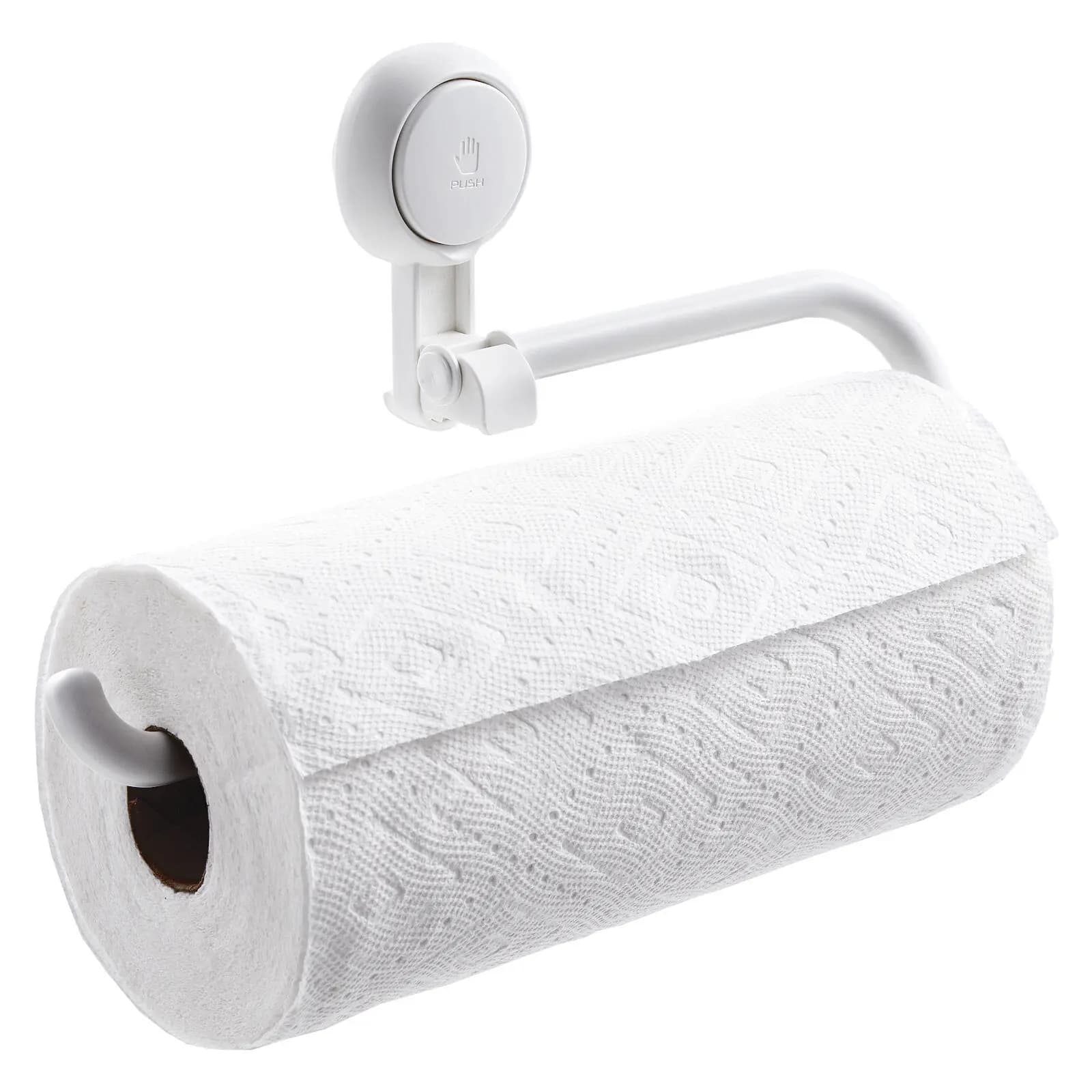 TAILI Porta asciugamani di carta da cucina a ventosa, senza foratura, portarotolo riutilizzabile per bagno, portaoggetti per pellicola per borsa per la conservazione della freschezza