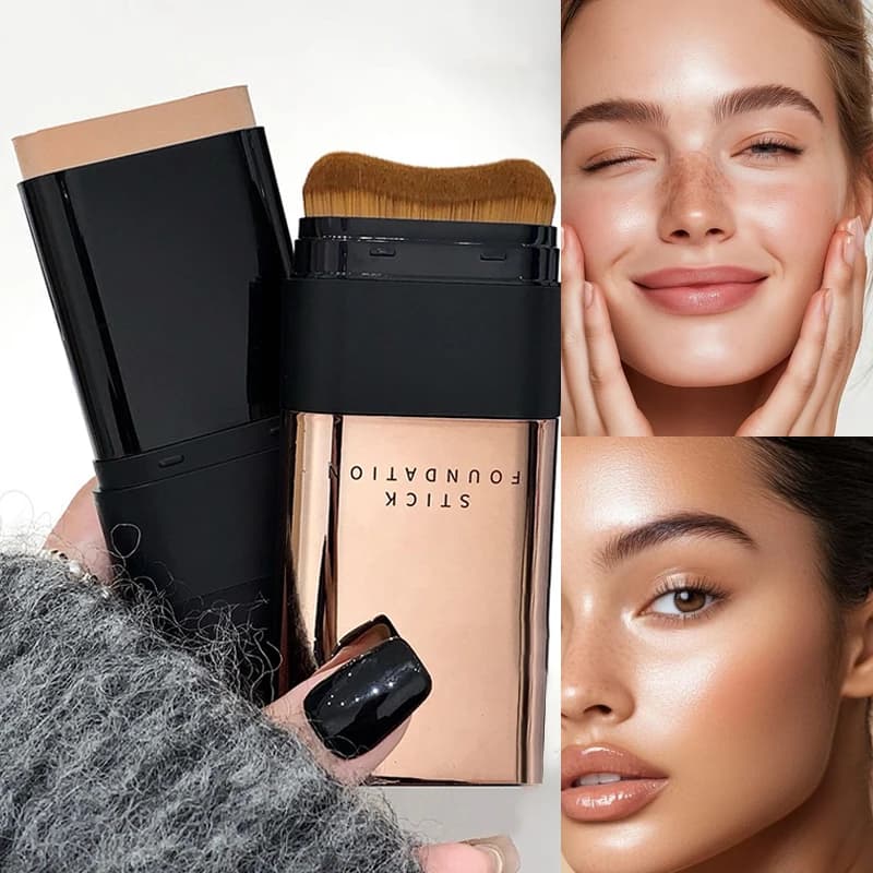 Prodotti Eraser Foundation, fondotinta liquido idratante effetto velluto, fondotinta a doppia punta con pennello