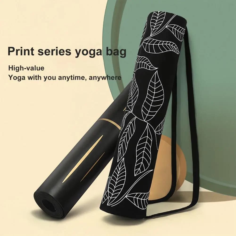 Bag for Yoga Backpack Bag Waterproof Yoga Mat Bag for Fitness Pilates Fitness Exercise Bag Gym bag with large leaf print