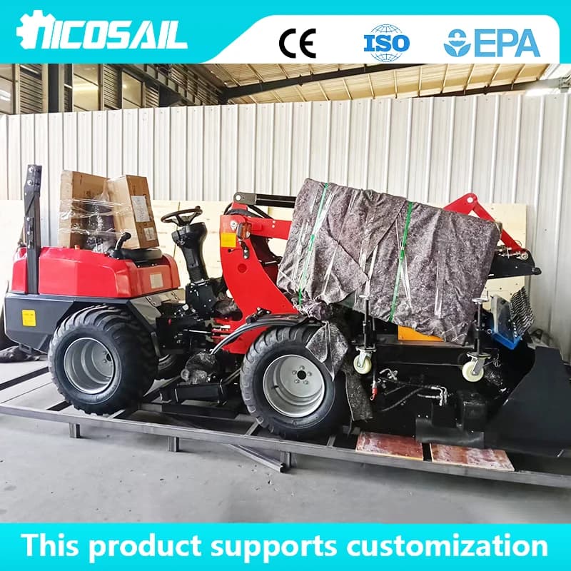 NICOSAIL 800KG Telescopic Loader Low Fuel Consumption Hydrostatic Brake Mini Loader For Warehouse Port Cargo Handling