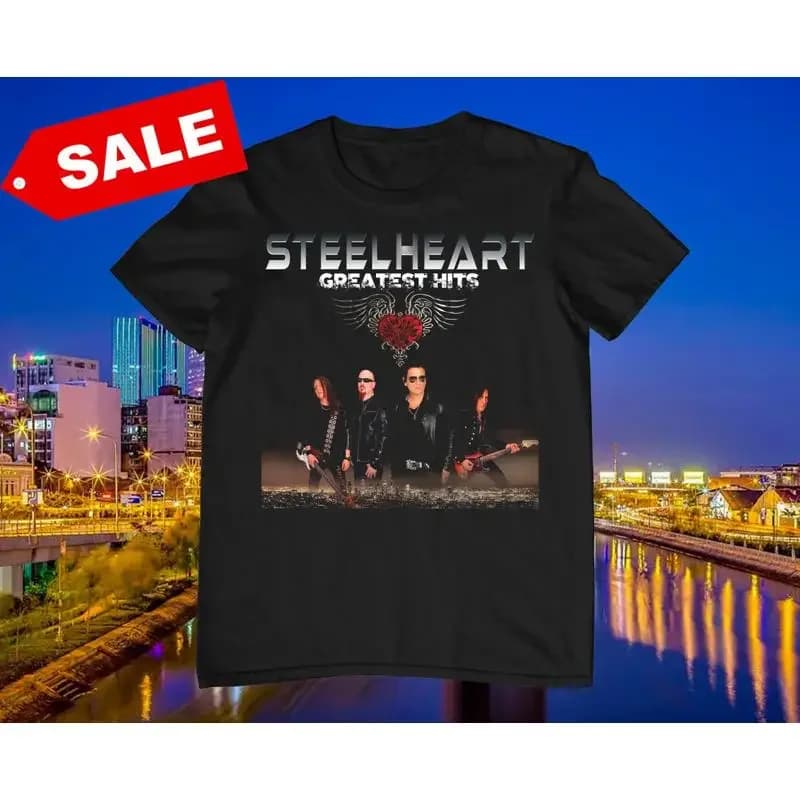 Vtg Steelheart Band Live In Concert Heavy Cotton S 5XL Maglietta nera MM664