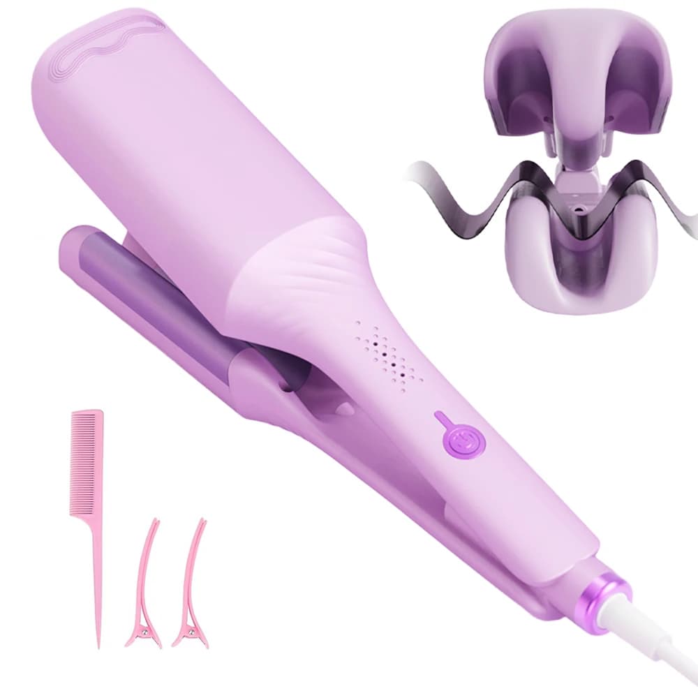 One-Touch automatic hair curler with 3 Cylinders, Iron 32mm Negative Ions, 4 Temperatures