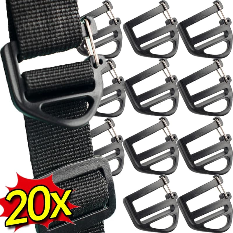 Fibbia con gancio in metallo nero Cursore regolabile Collare per cani Zaino con cinturino Fibbia per borse Zaino Tessitura Accessori hardware fai da te