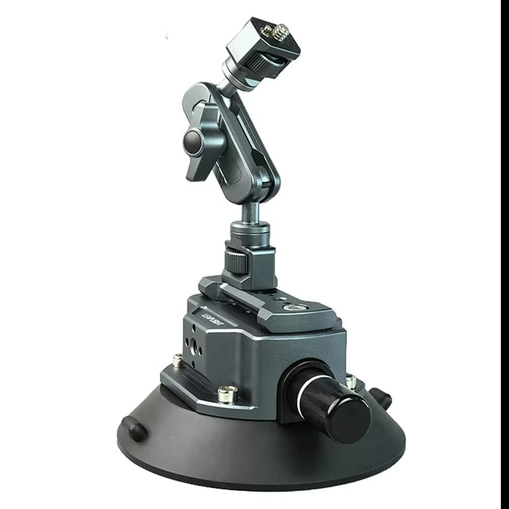 Camera Suction Cup Mount NATO Rail 1 /4 & 3/8 Air Pump Vacuum Mount on Car Window for Gopro 12 11 10 Video Shooting