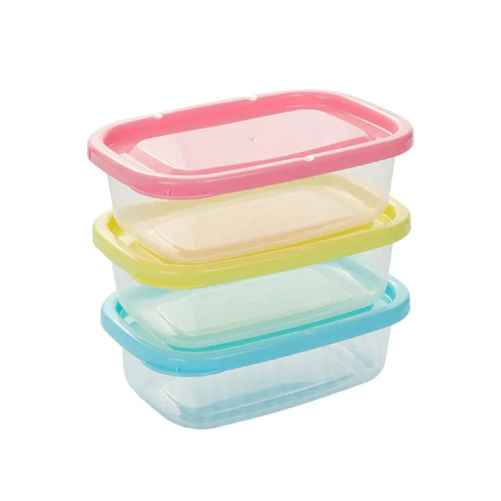 Set di 4 Contenitori in Plastica da 200ml per Alimenti con Coperchi, Riutilizzabili, Adatti per Microonde, Congelatore e Lavastoviglie, Impilabili per Preparazione Pasti
