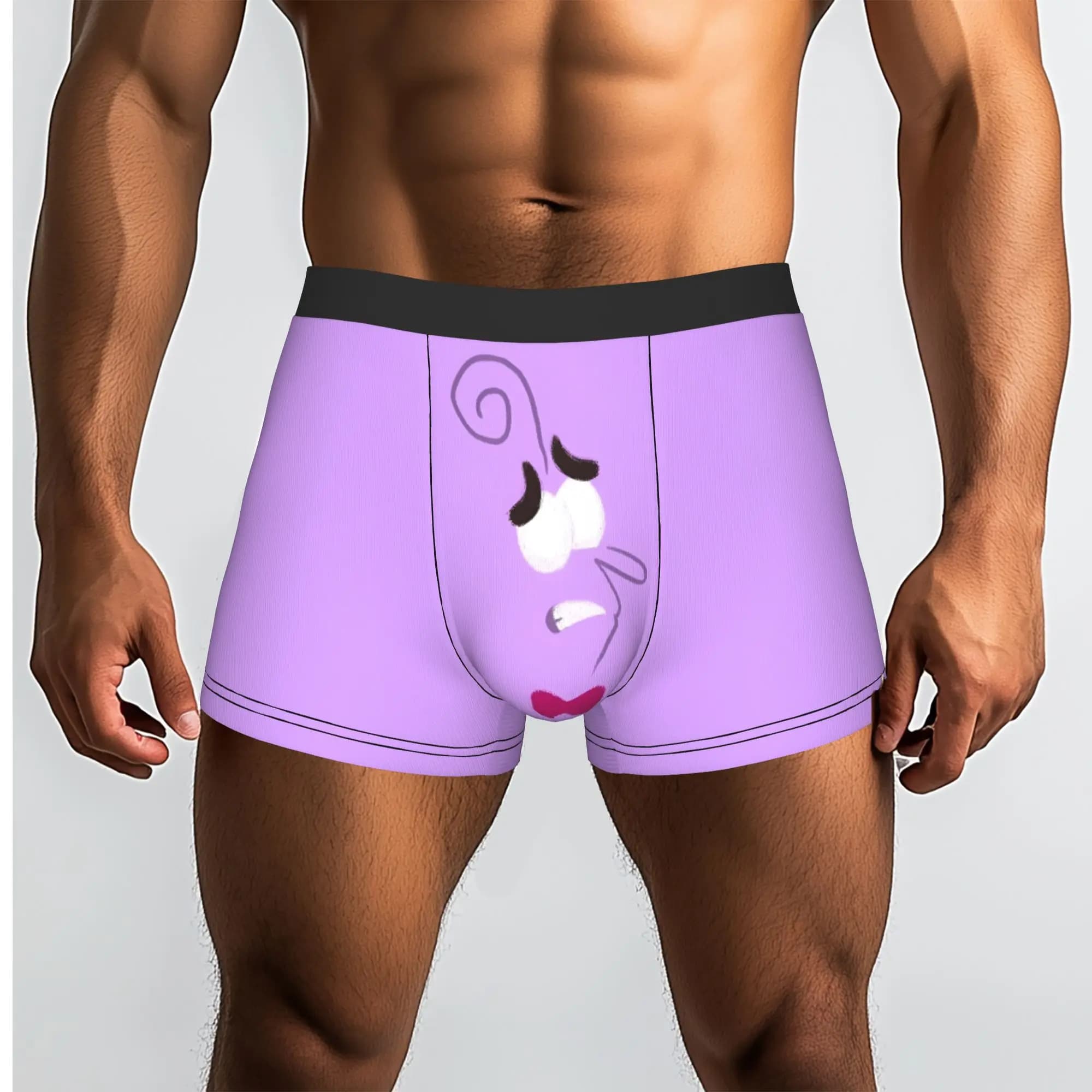 Customized Male Funny I-Insides Cartoon Out Underwear Boxer Briefs Soft Shorts Panties Underpants