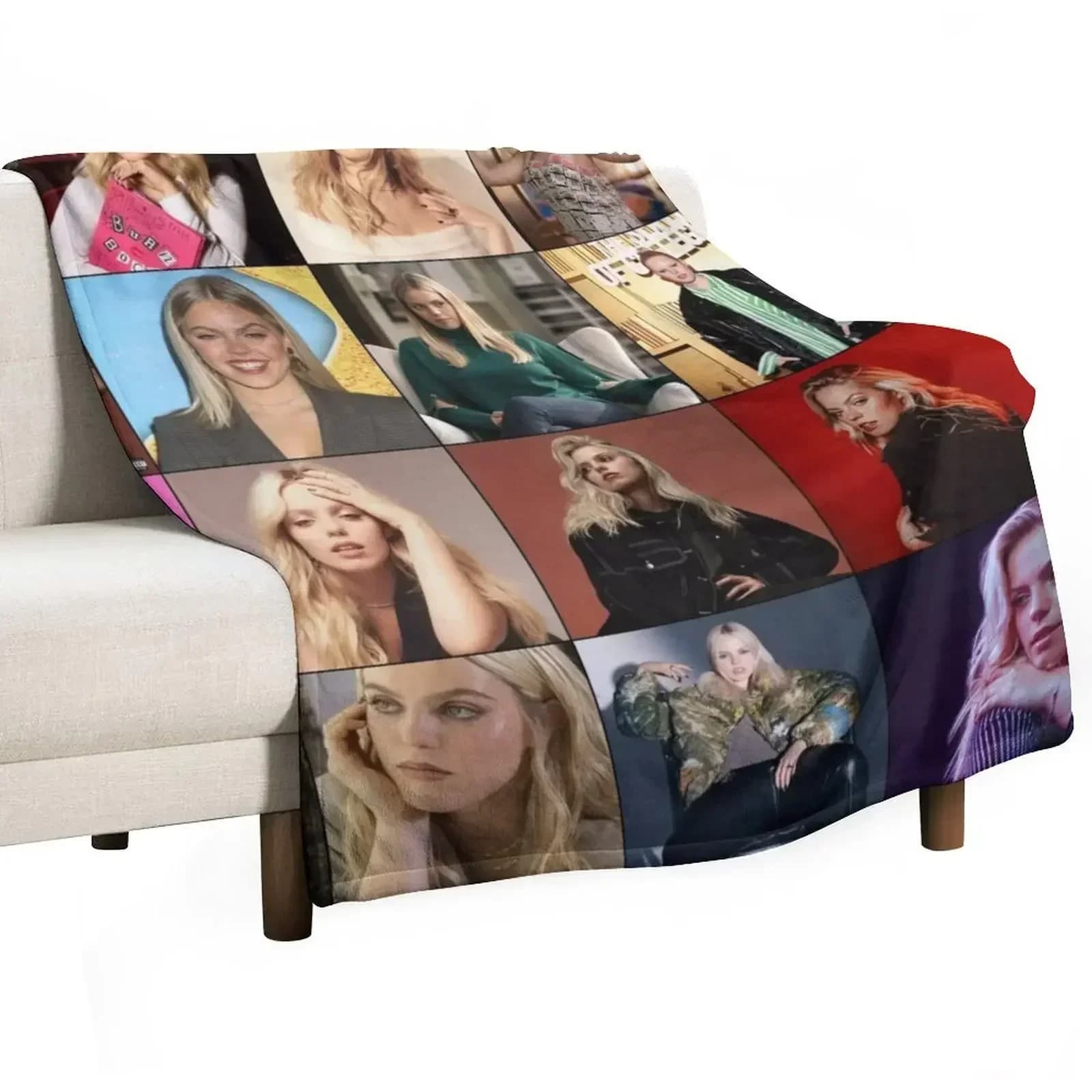 Renee Rapp Photo Collage Art Throw Blanket Sleeping Bag Camping Retros Custom Decorative Throw Bed Blankets
