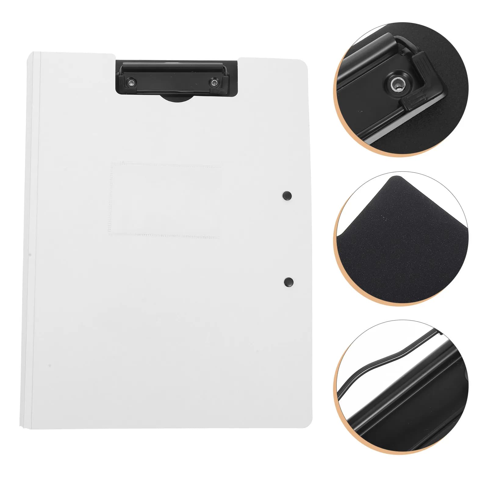 Portablocco Pieghevole con Doppia Clip, Cartella Portadocumenti A4, Organizzatore per Documenti, Portadocumenti Impermeabile in Plastica per Ufficio e Scuola