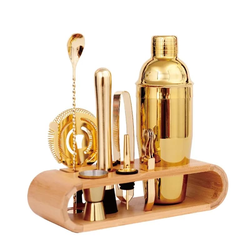 Strumenti per mescolare cocktail Set miscelatore in acciaio inossidabile Set da dieci pezzi Shaker speciale per miscelazione bar