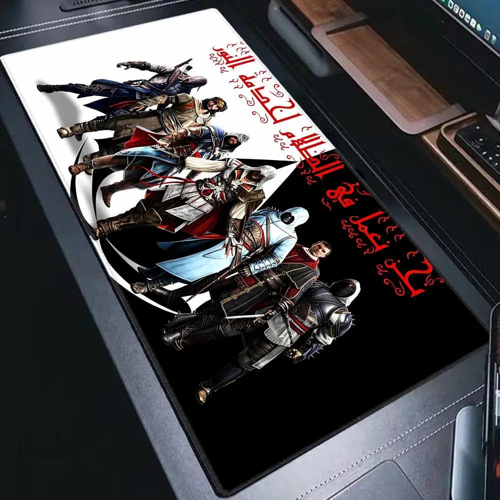 Tappetino per mouse grande Assassin S Creed Gaming Mousepad Speed Desk Mat HYBXAXC Tappetini da gioco per laptop per accessori da scrivania per ufficio