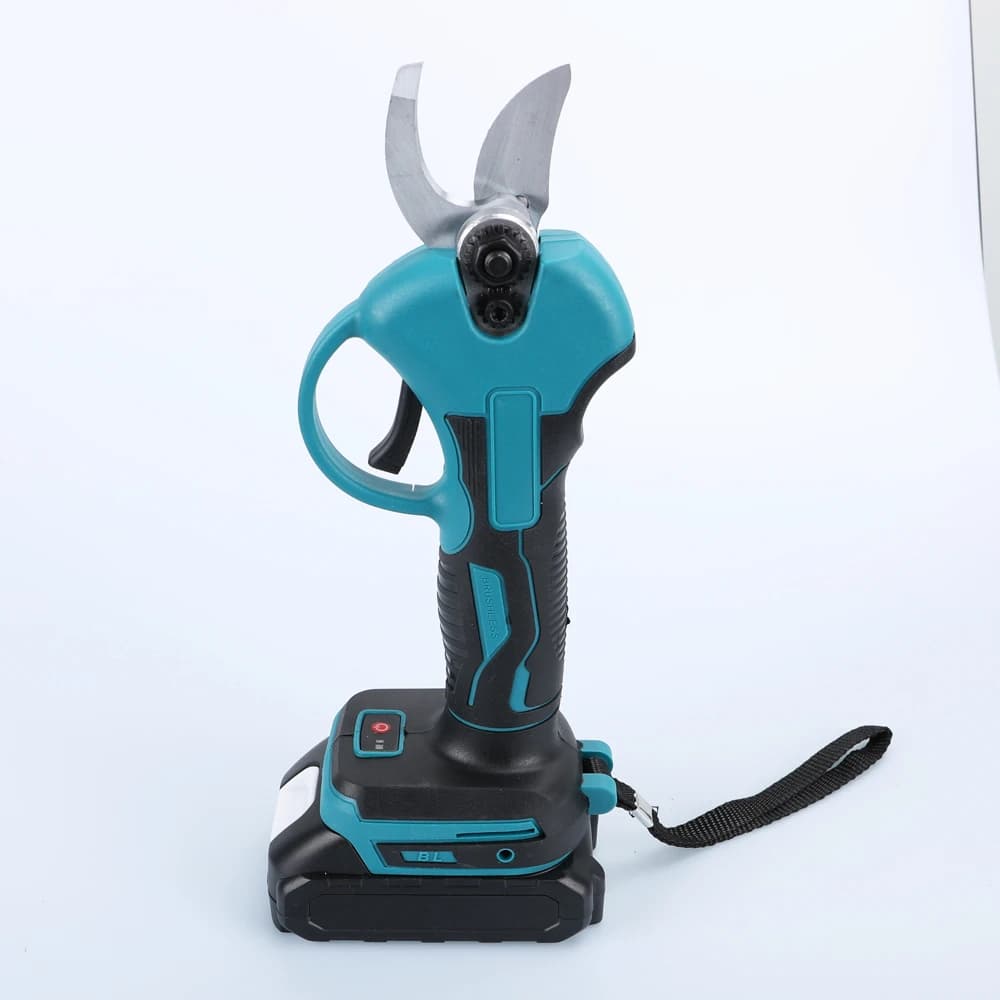 Forbici Elettriche da Giardino Senza Fili 350W, Raggio di Taglio 25mm, Diametro Regolabile, Impugnatura Antiscivolo in Gomma Industriale