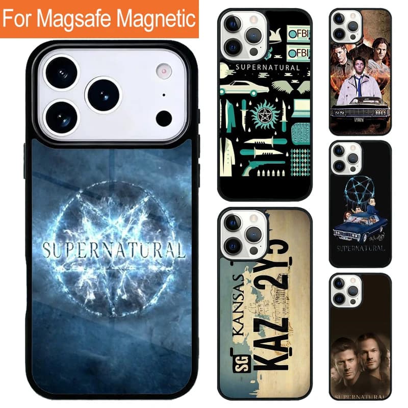 Custodia Magnetica Wireless Supernatural per Ricarica Telefono Compatibile con iPhone 17 Pro 16 15 13 12 11 Pro Max Air 14 Plus con Cover Magsafe