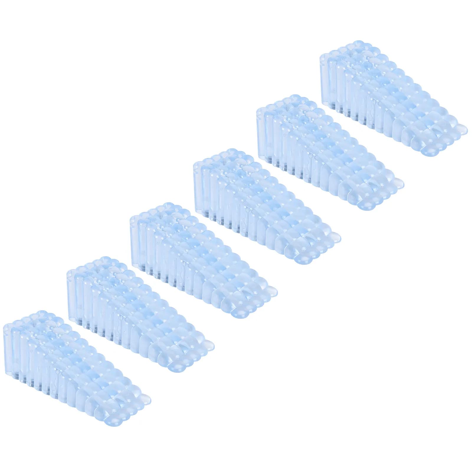 6 Pezzi Fermaporta in PVC, Fermaporta da Pavimento Antiscivolo con Design Inclinato per Pavimenti in Legno, Piastrelle, Cemento, Pietra, Previene il Sbloccamento delle Dita dei Bambini