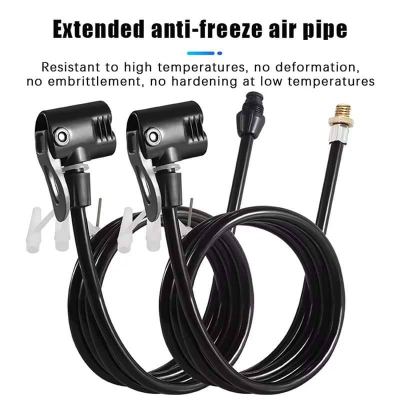 Tubo di Prolunga per Pompa d'Aria Bici, Connettore per Pompa Bici, Ugelli Gonfiagomme Bici, Accessori