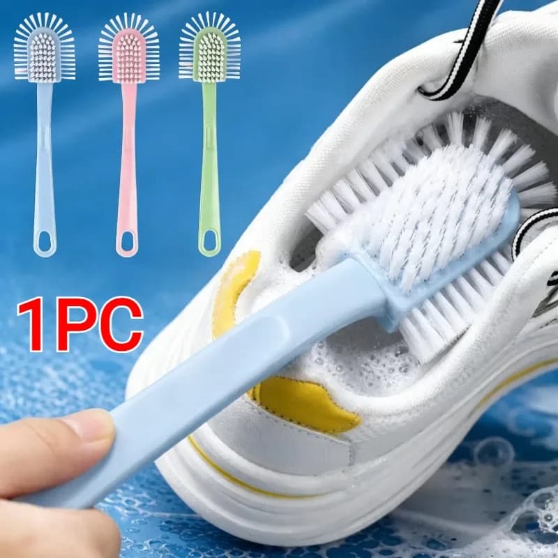 Creative Five-sided Shoe Brush Double-sided Ring Decontamination Gap Shoe Brush Household Plastic Bathroom Cleaning Brush