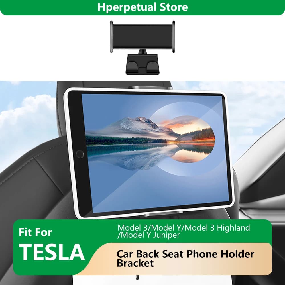 Supporto per telefono e gancio per schienale sedile anteriore auto per Tesla Model Y Juniper 2025 2026, compatibile con Model 3 Y e Model 3 Highland, supporto per laptop