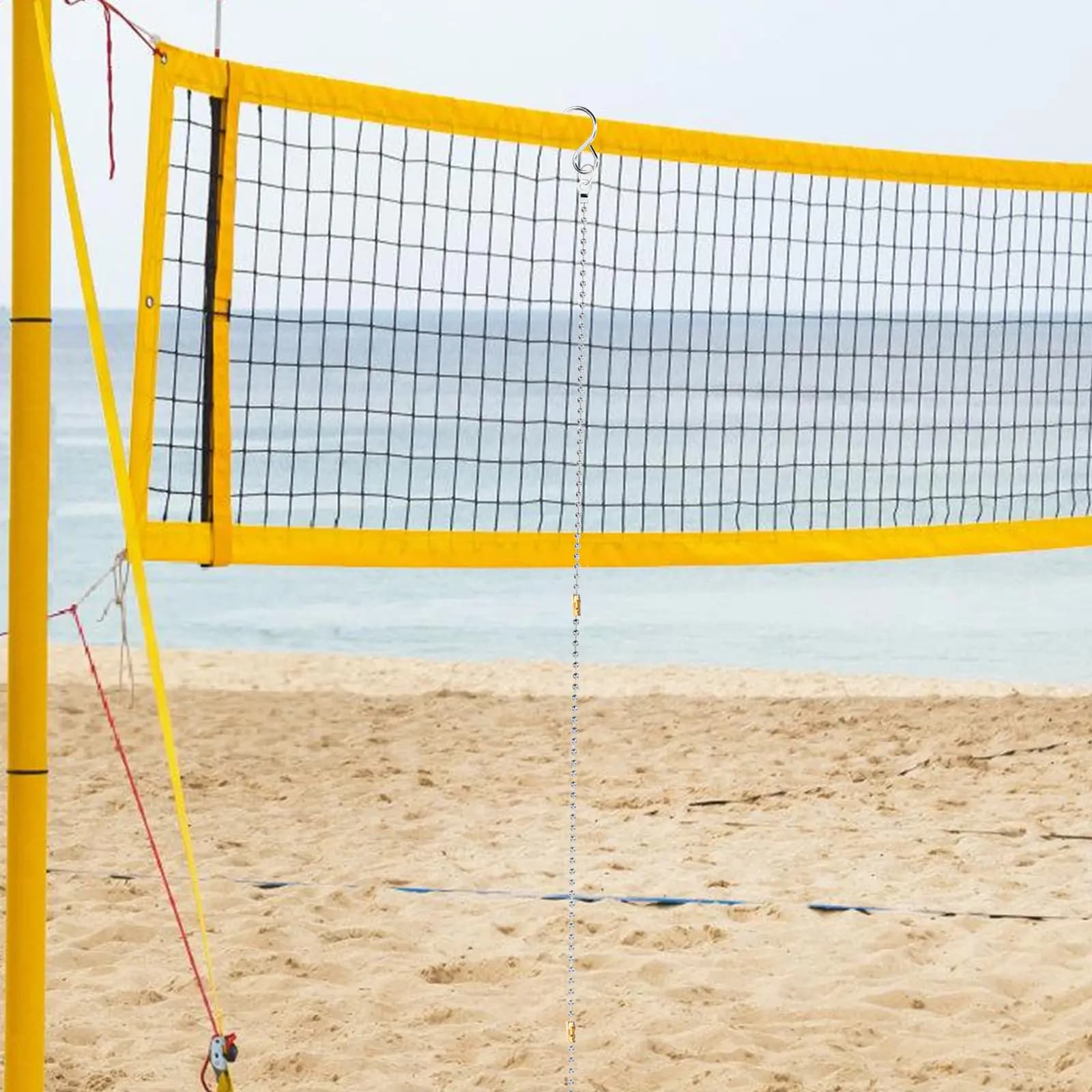 Catena di misurazione per rete da pallavolo, 2 pezzi, strumento di misurazione per arbitri in acciaio inossidabile ad alta precisione, compatto e leggero, per uso ufficiale
