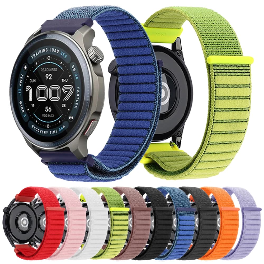 20mm 22mm cinturino in nylon per Amazfit BALANCE/BALANCE 2 Bip 6 5 UNITY Band GTS 4 3/GTR mini 4 2e 3/Active 2 braccialetto traspirante