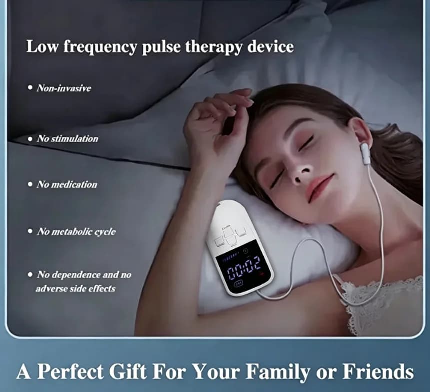 Intelligent Cerebral Electronic Stimulator with Ear Clip, Home Use Electrode Massage, Chronic Insomnia Treatment and Sleep Improvement