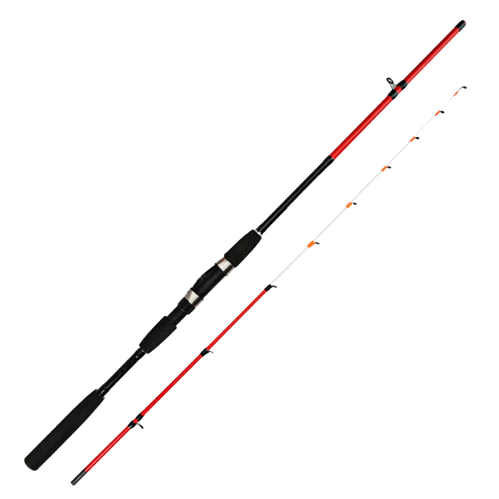 1.8-2.4M Carbon Fishing Rod, Solid Sea Fishing Rod with Straight Handle for Jigging