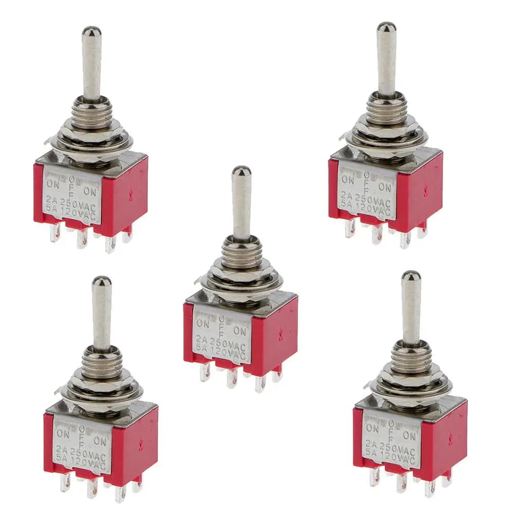 Mini Interruttore a Levetta in Metallo On-Off-On a 6 Pin, Controller con Prestazioni Stabili per Progetti Ferroviari in Scala