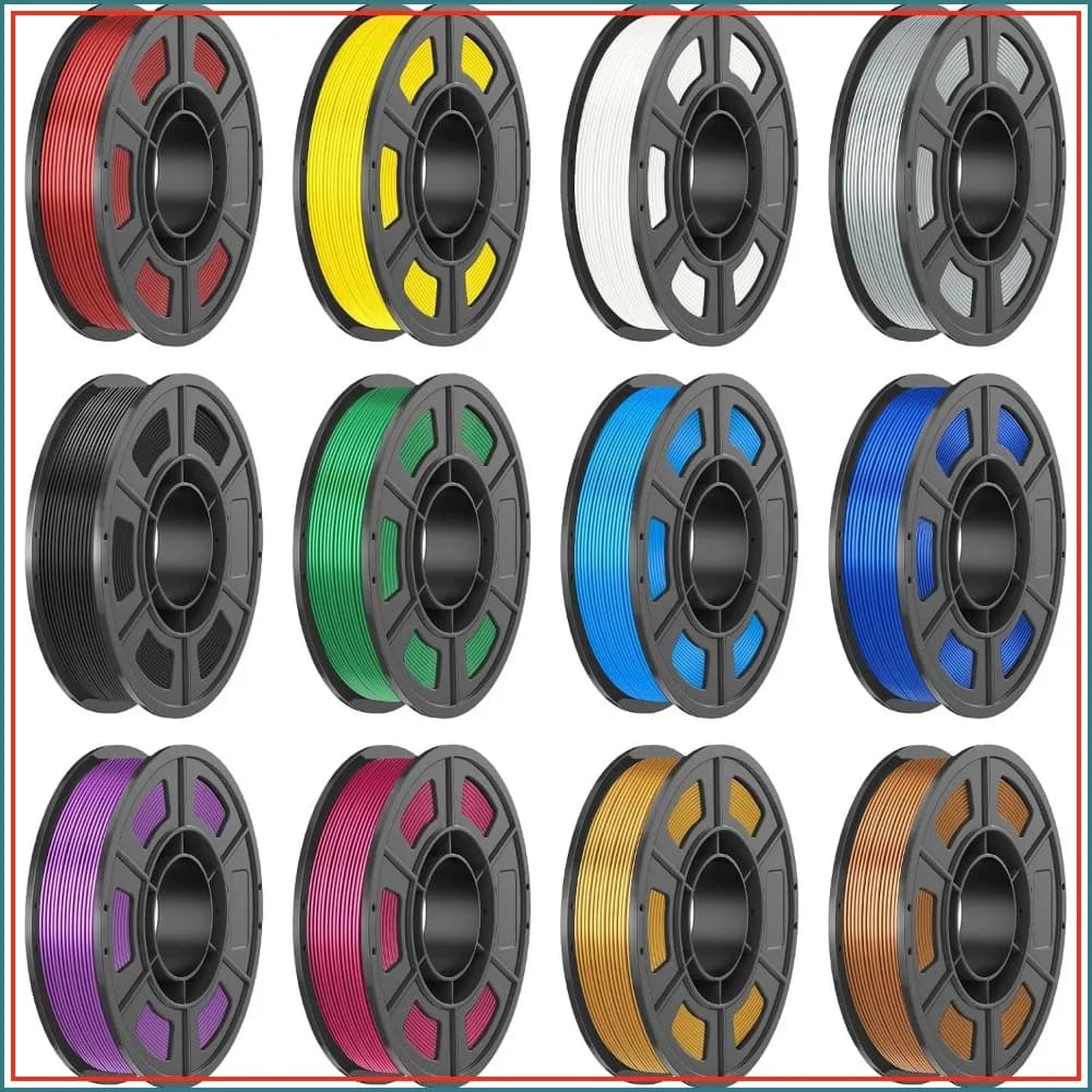 12 Colors Silk PLA Filament Bundle, 1.75mm 250g Each, Total 3kg, High Speed, for FDM Printers & Pens