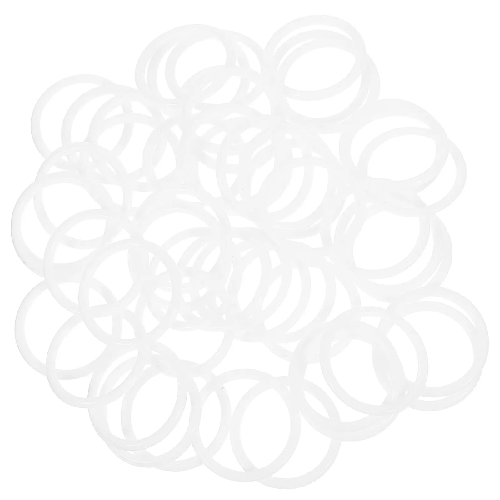 50Pcs Round Plastic Dreamcatcher Rings White Macrame Hoops for Floral Craft Wreath Frame DIY Home Decor Wedding Wall