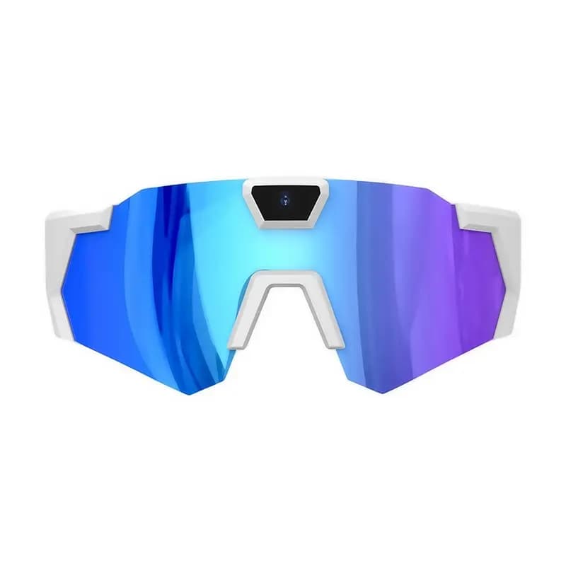 Occhiali da Ciclismo e Sci ABME 32G con Videocamera HD Intelligente, Occhiali Sportivi Antivento per Registrazione Video all'Aperto
