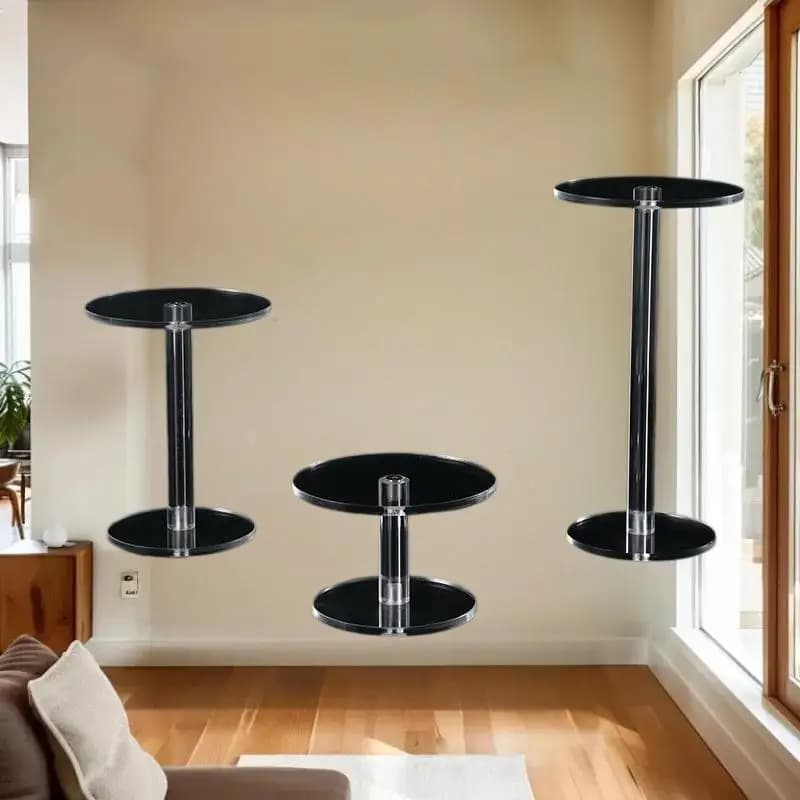 Transparent Frame Round Jewelry Display Stand Acrylic Clear Bracelet Organizer Shelf Jewelry Storage Rack
