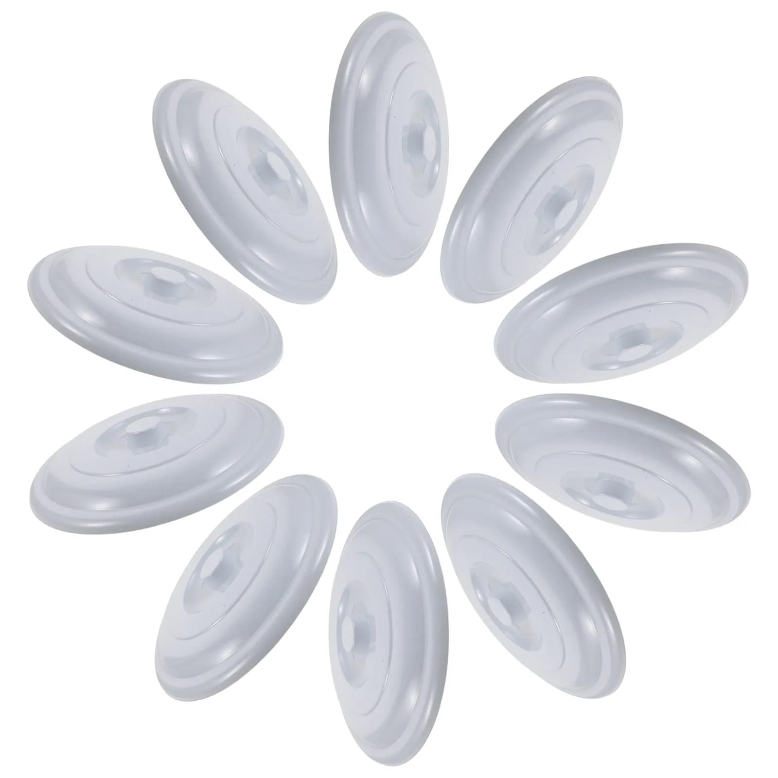 10 Pezzi Coperchi Universali in Plastica per Bidoni della Spazzatura, Ricambio per Coperchi Rotondi, Coperchio Antiperdita per Contenitori dei Rifiuti, per Cucina e Esterni