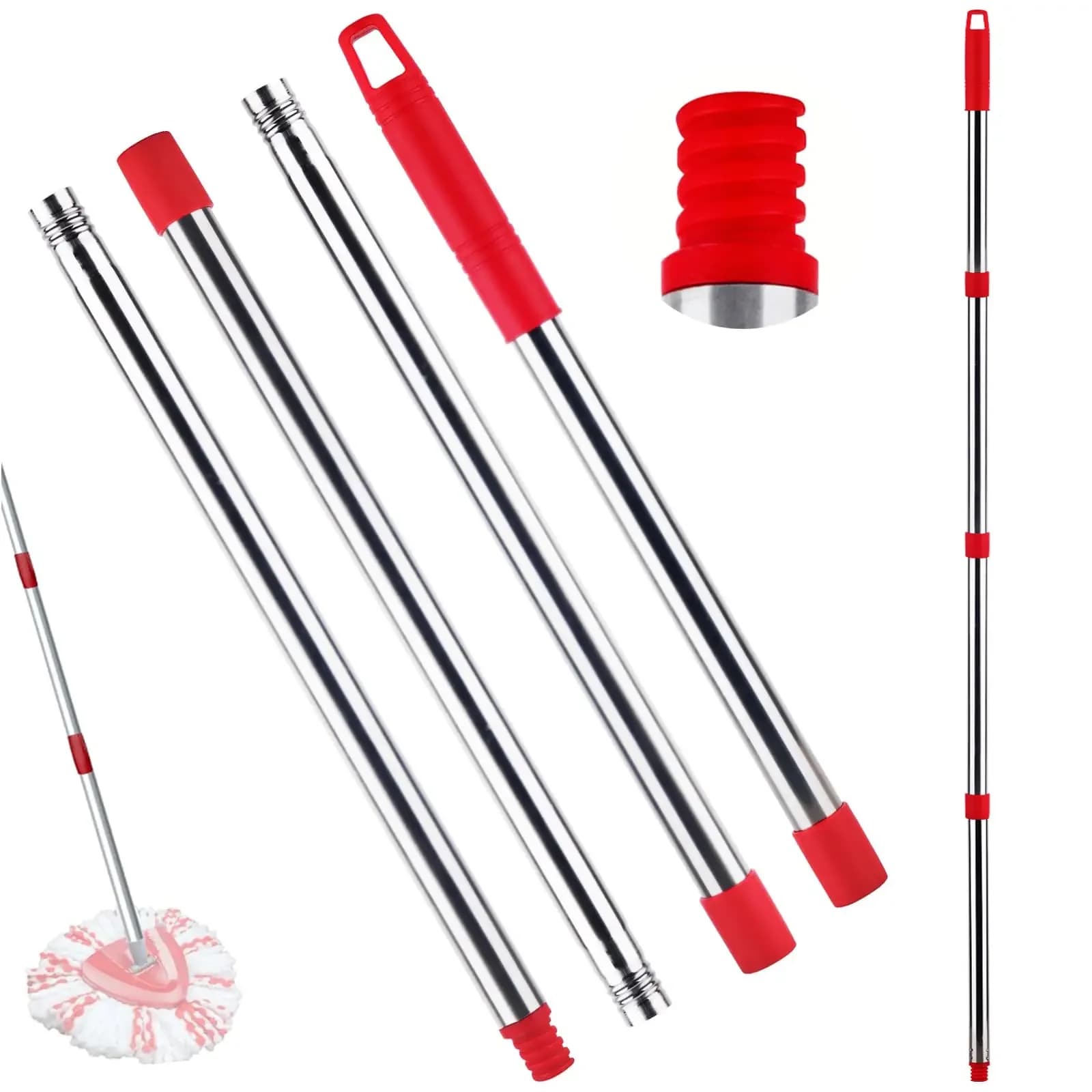 Maniglia di ricambio per mop compatibile con testine di ricambio per mop Ocedar/Vileda Turbo, maniglia per mop per EasyWring Mop