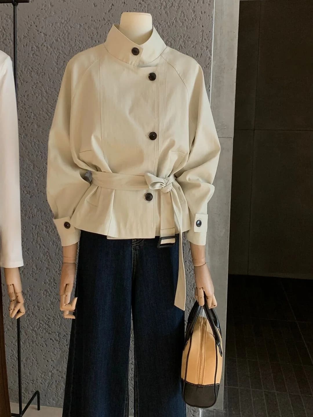 Chic Short Women's Jacket Autumn New Style Popular Korean Casual Loose Fit Polyester Fiber Long Sleeve No Filling Daily Wear