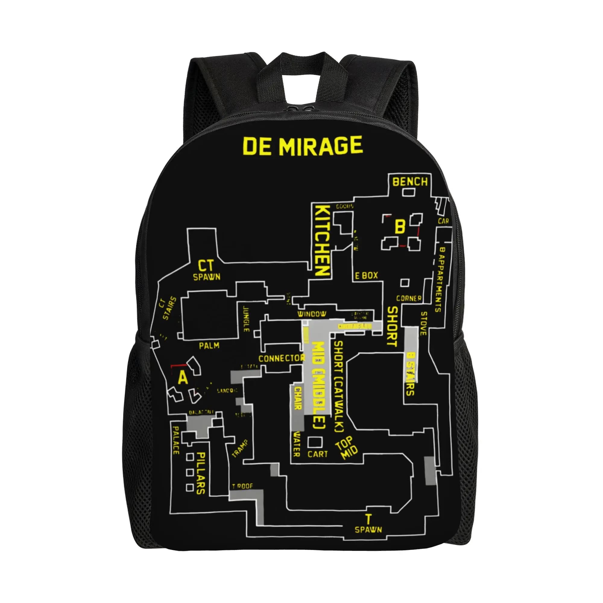 Zaino 1 pezzo Mirage Map per il nuovo anno scolastico, borsa da scuola per il campus, regalo di compleanno per i fan del gioco CS-GO FPS, inizio del nuovo semestre