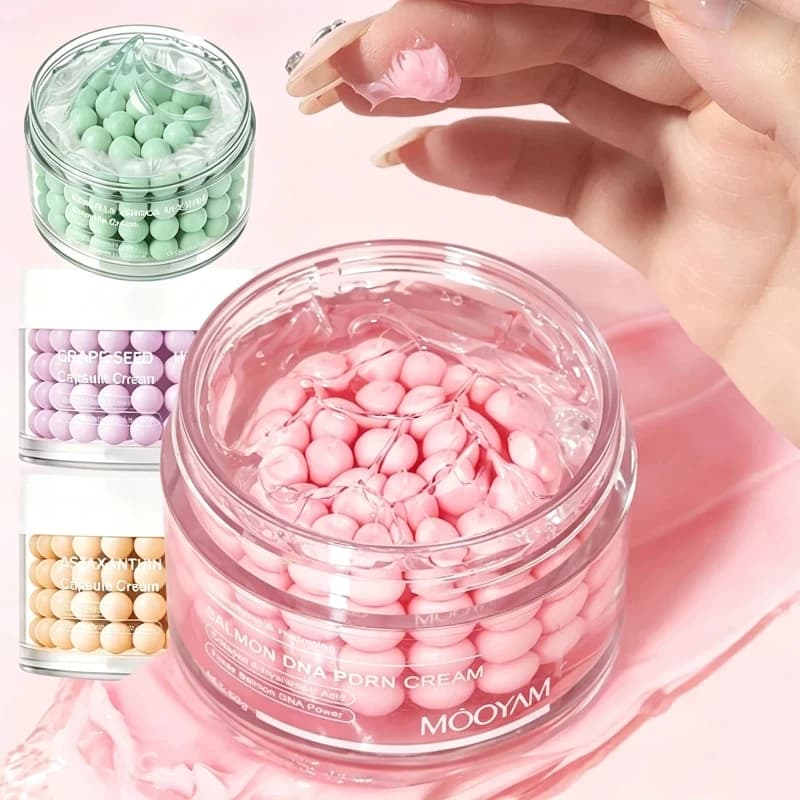 PDRN Capsule Face Cream Astaxanthin Salmon DNA Centella Asiatica Grape Seed Moisturizing Repair Barrier Facial Skin Care Cream