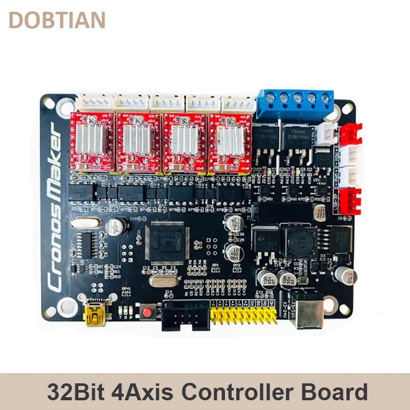 New 4-axis GRBL step-by-step motor controller control card with offline/300/500W USB driver card for CNC laser engraver