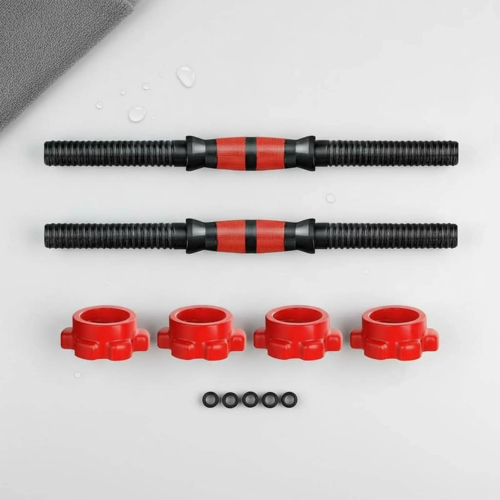 Lock Collar for Manubri with Deep Thread, Star Design, Easy to Install/Remove, for Fitness
