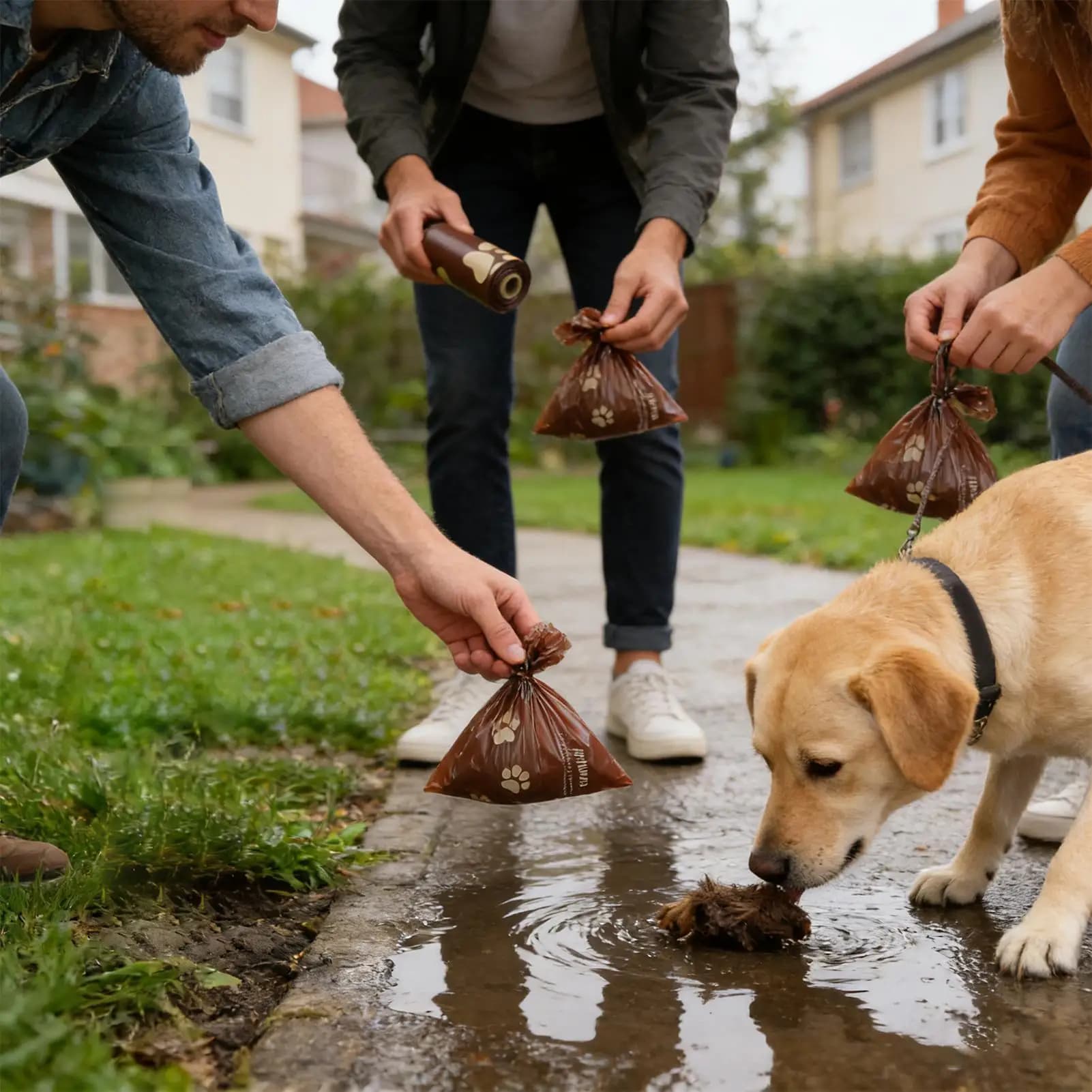 Sacchetti per cacca di gatto 270 Conti Profumati al cioccolato Grandi e spessi Forniture per animali domestici Sacchetti per lettiera per cacca di gatto per passeggiate Viaggi Prato Cortile