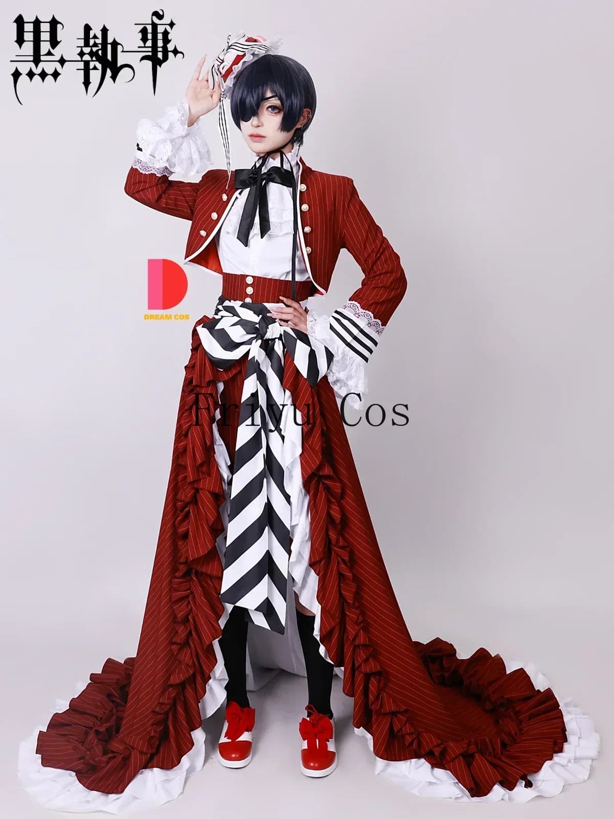 Black Butler Ciel Cosplay Costume Anime Outfit Tea Cup Earl Sebastian Butler Suit Fancy Dress Up Party for Men Women 2024 New