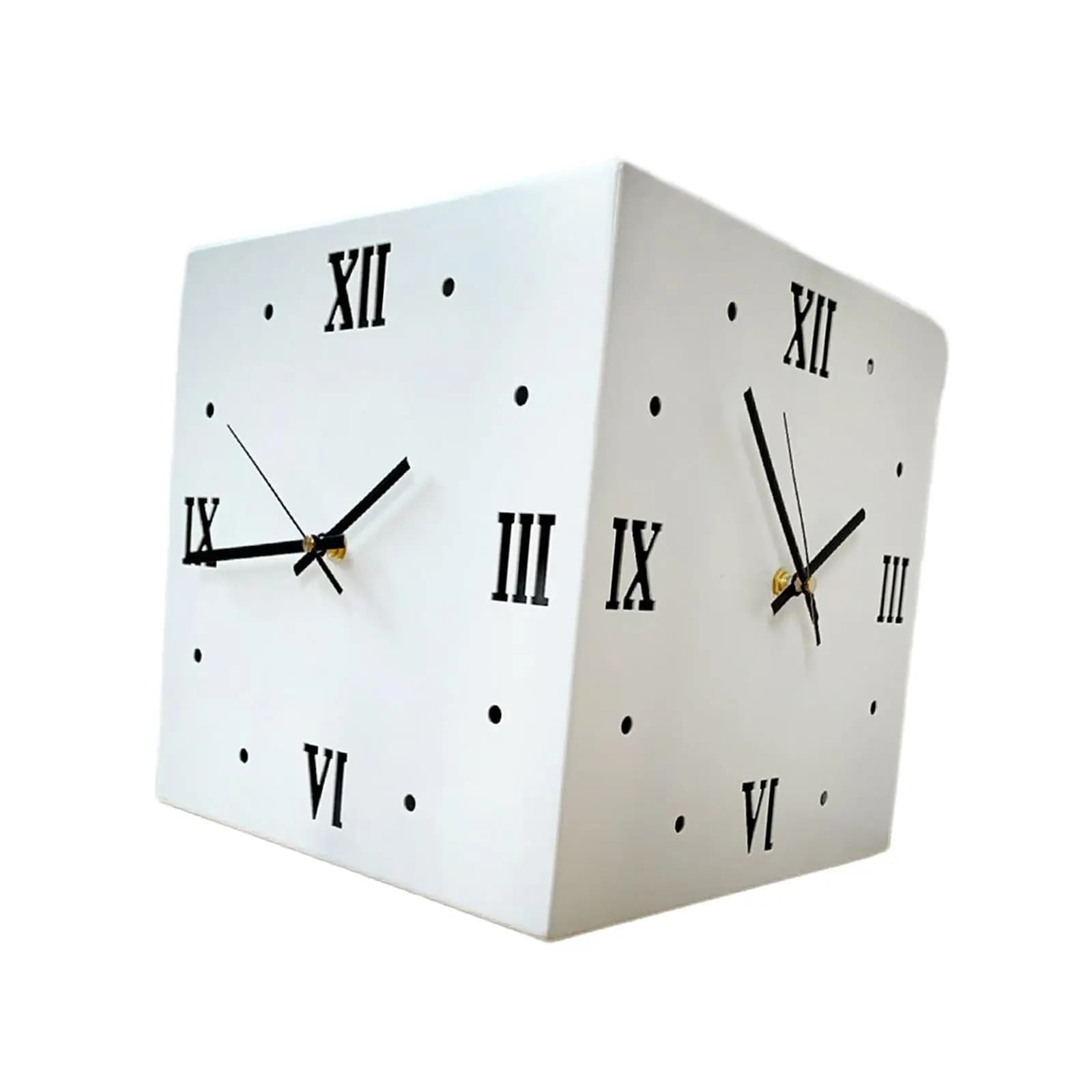 Orologio da parete ad angolo bifacciale Orologio decorativo moderno da parete da 10 pollici per camera da letto, ufficio, soggiorno, decorazioni per la casa