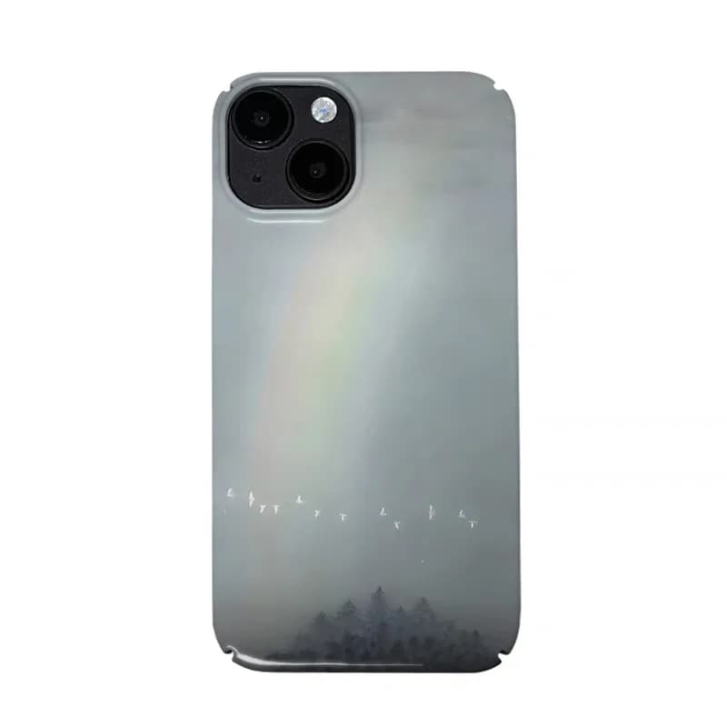 Rainbow Mist Art Graffiti Case for IPHONE 16 PRO MAX 14 13 PRO 13 PRO MAX 15 15PLUS 15PRO 11Pro Acrylic Hard Mobile Phone Cases