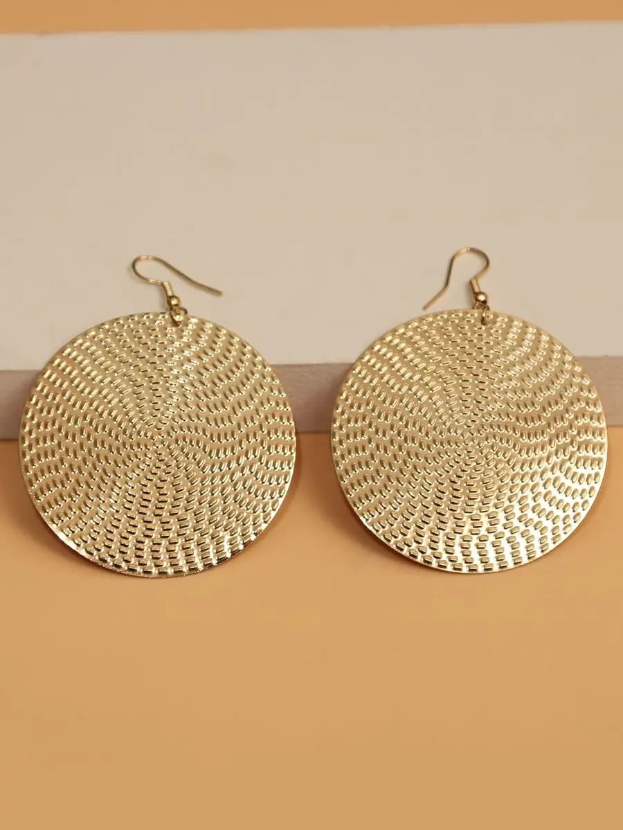 Round Drop Earrings Lightweight Elegant Design Perfect for Daily Wear and Special Occasions