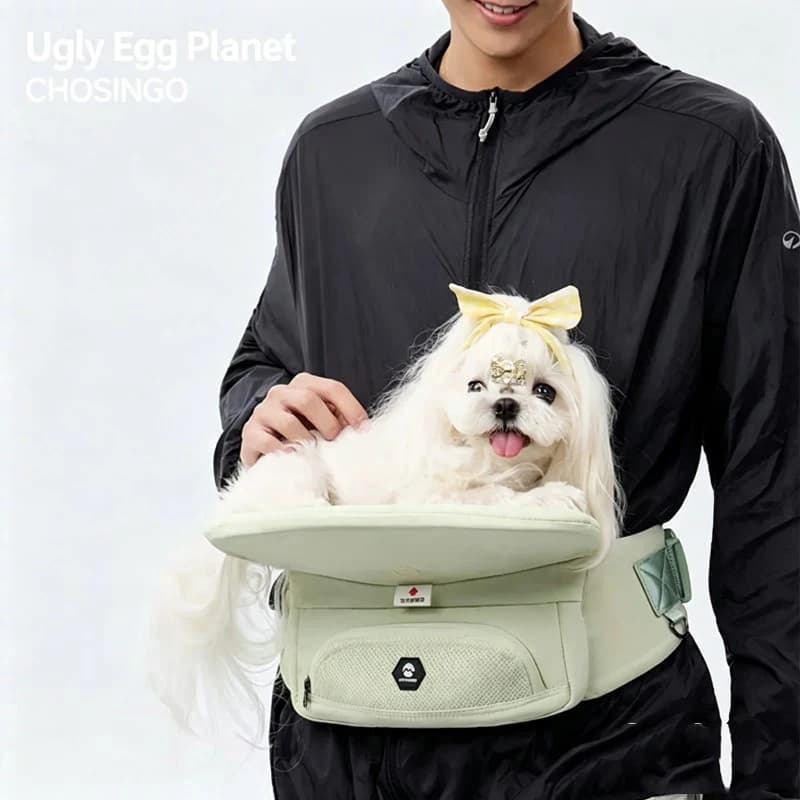 Folding Pet Waist Carrier 2.0 Lightweight Portable Pet Hip Seat for Small Dogs Cats Outdoor Travel Backpack