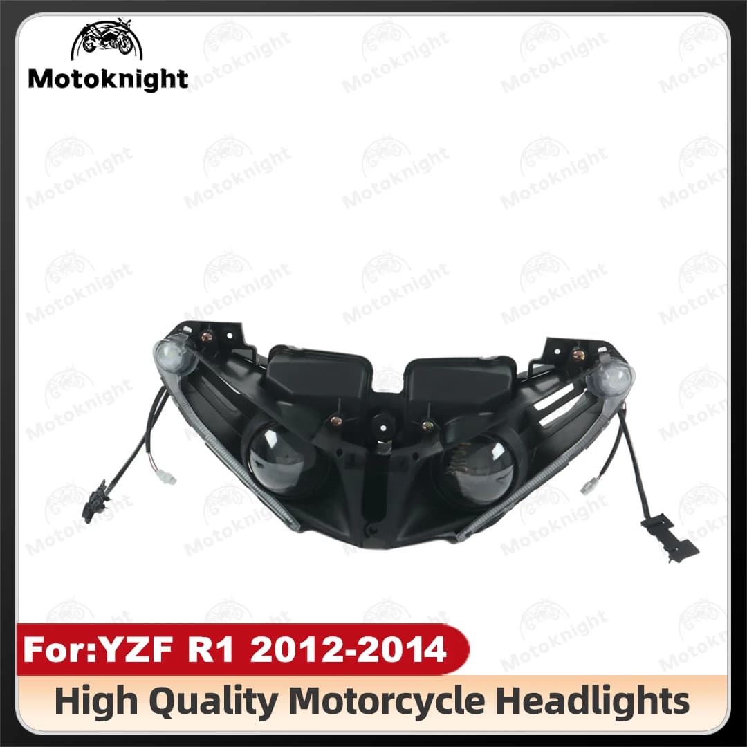 Moto Faro Anteriore Gruppo Faro LED Misura Per Yamaha YZF R1 2012 2013 2014 YZF-R1 Accessori Testa Della Lampada Della Luce