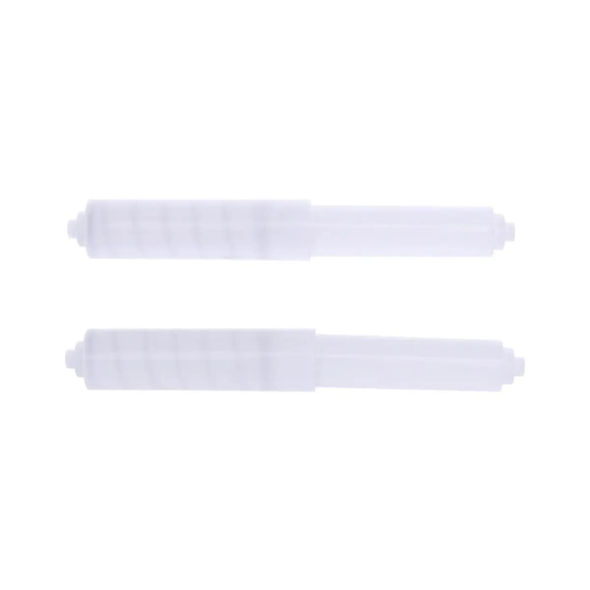 2Pcs White Spring Loaded Toilet Paper Roller Replacement Universal Fit Plastic Paper Holder Bathroom Roll Insert Toilet