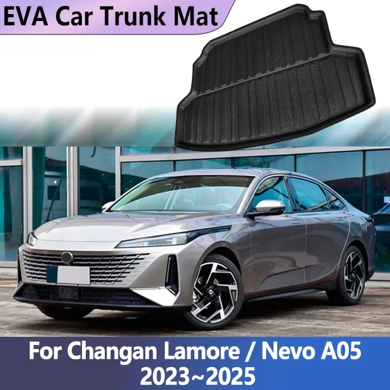 EVA Tappetino per bagagliaio per auto per Changan Lamore Nevo A05 2023 ~ 2025 Anti-sporco Tappeto impermeabile Tappetino Cargo Liner Cuscinetti di stoccaggio Accessori