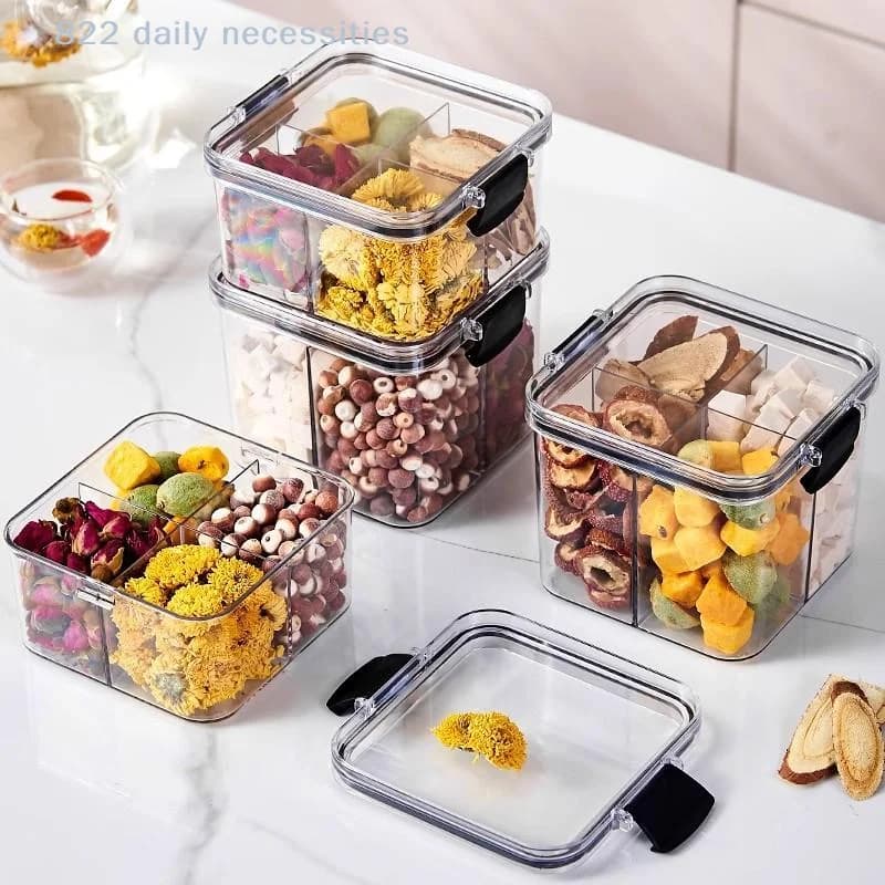 1PC 460ml Sets Stackable Kitchen Sealed Jar Plastic Food Storage Box Multigrain Tank Bottle Dried Fruit Tea Storage Containers