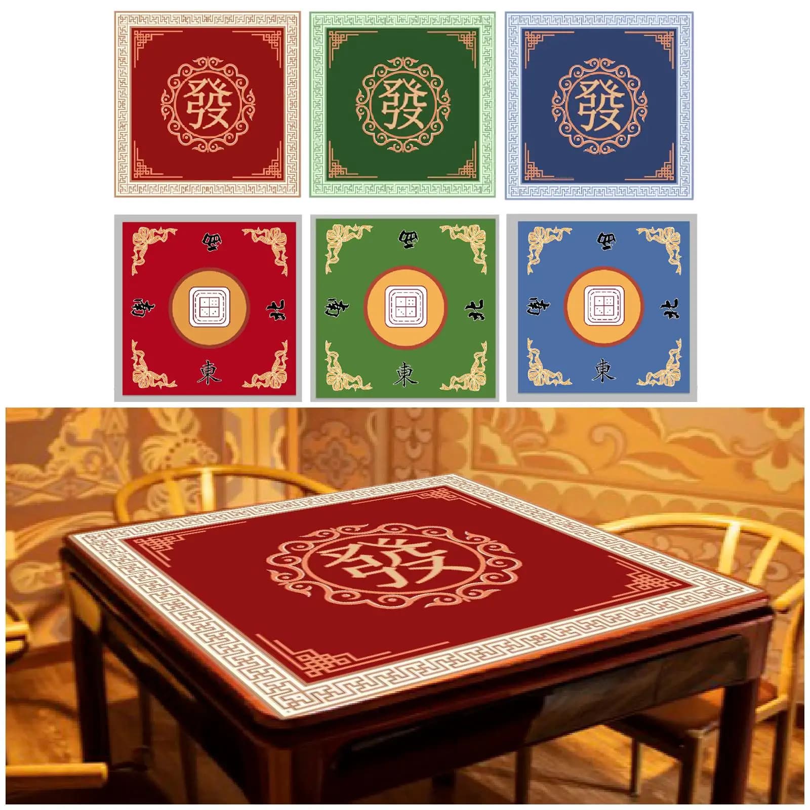Mahjongg Mat Mahjong Game Table Cover per giochi di piastrelle Giochi da tavolo Raccolta