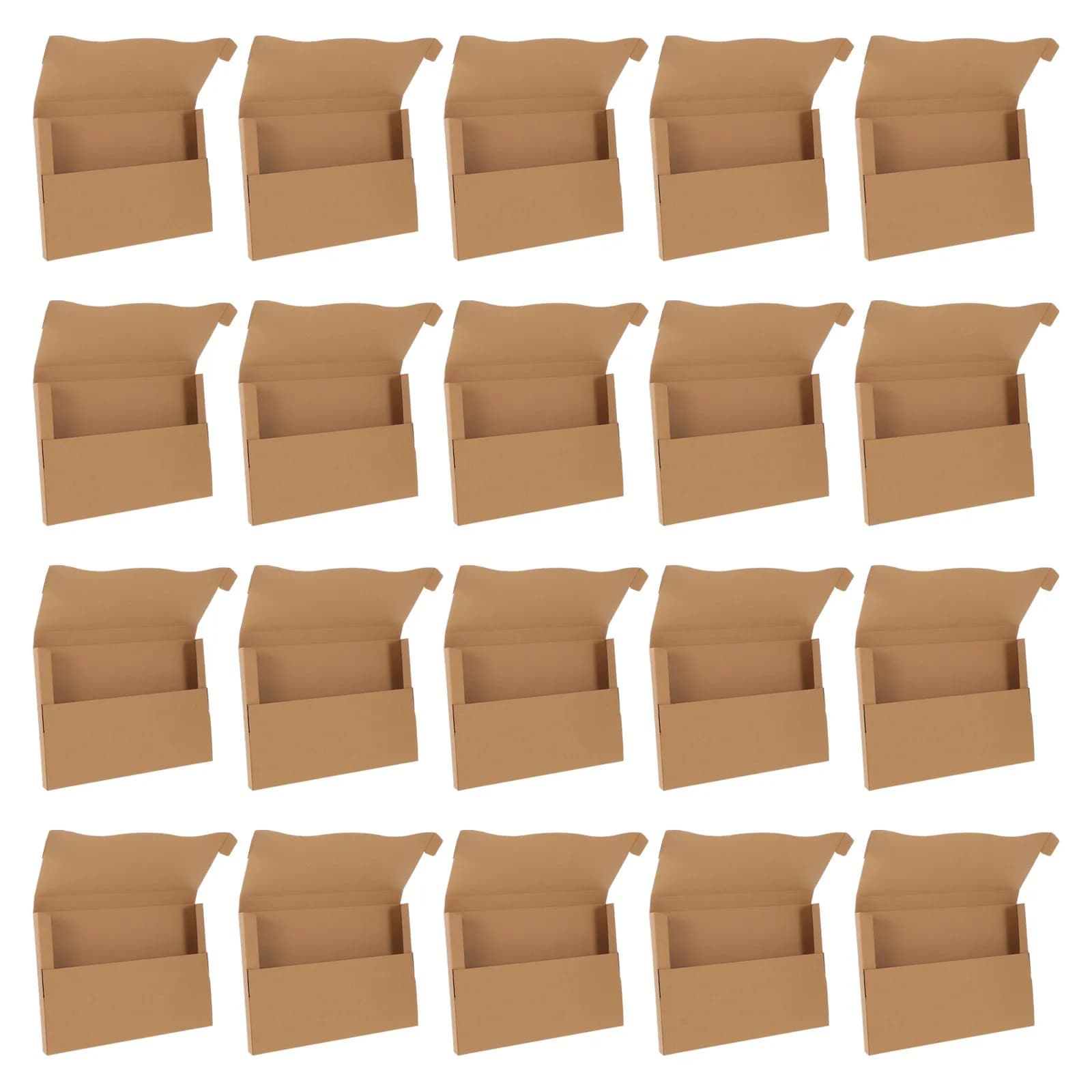 20Pcs Protective Record Shipping Boxes Kraft Paper Mailer Boxes for Vinyl Records Albums Storage Mailing Supplies