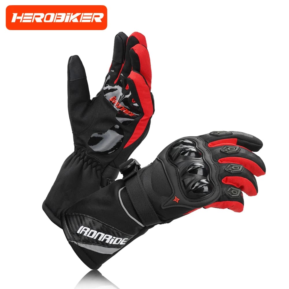 Motorcycle Gloves Non-slip Touch Screen Motorbike Full Finger Gloves Windproof Warm Protective Motocross Off-road Riding Gloves