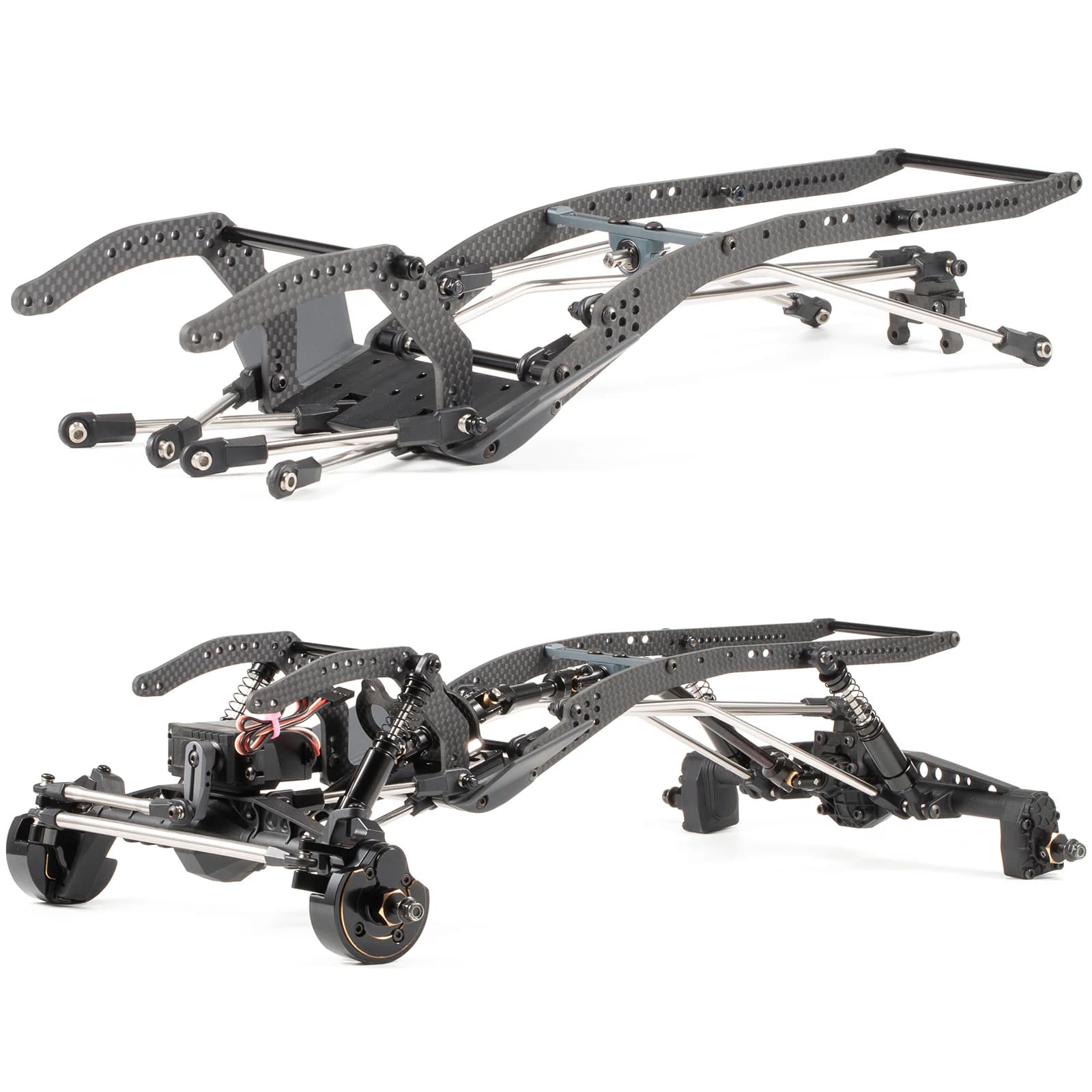 Kit di collegamenti e telaio LCG in fibra di carbonio ad alte prestazioni per Capra Axle Custom Build Comp Rigs 1/10 RC Crawler Upgrade
